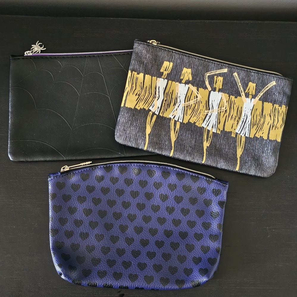 Ipsy Chic Makeup Pouches/Clutches 3pc NWOT